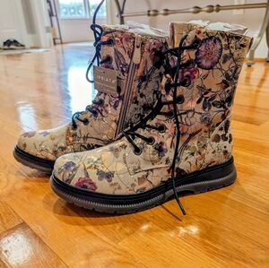 Cipriata Annetta Floral Combat Boots